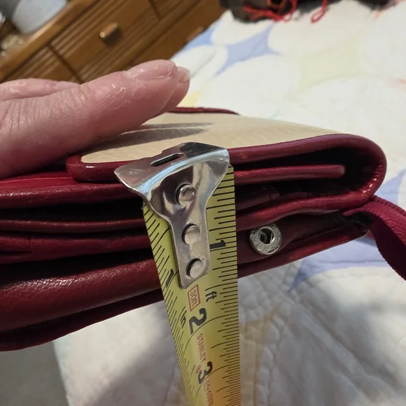 Brighton Red and Cream Crossbody Bag - Picture 7 of 14